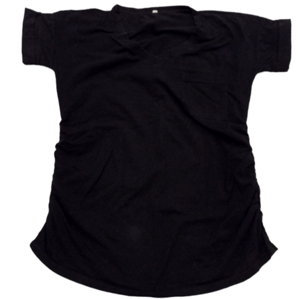 Black Maternity V-Neck T-Shirt
